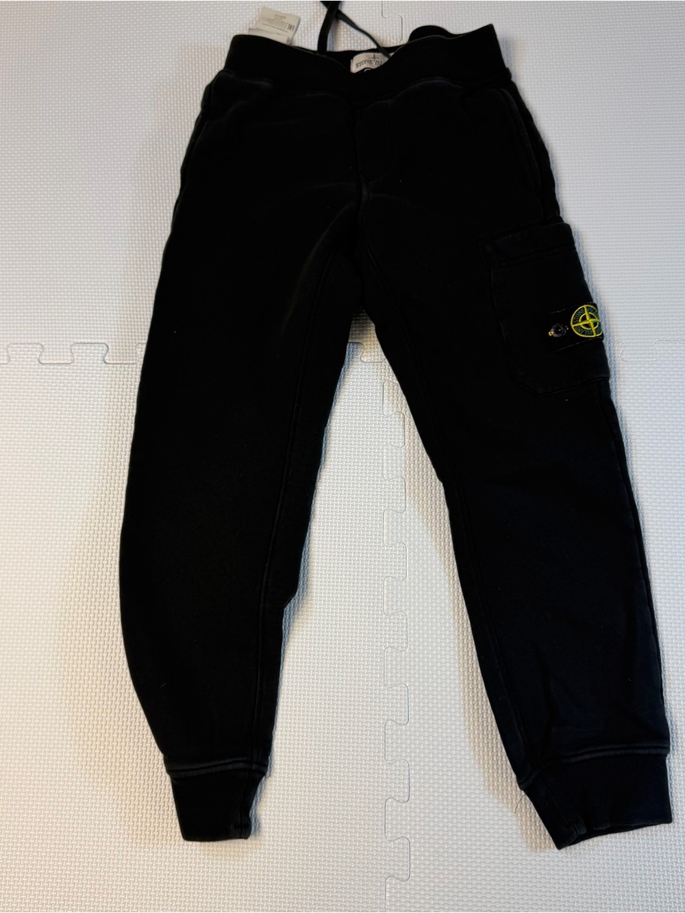 Stone Island Kids Black sweatpants Joggers with Compass Badge